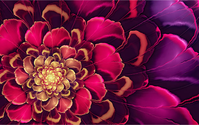 Vinilos flor fractal para decorar muebles y armarios